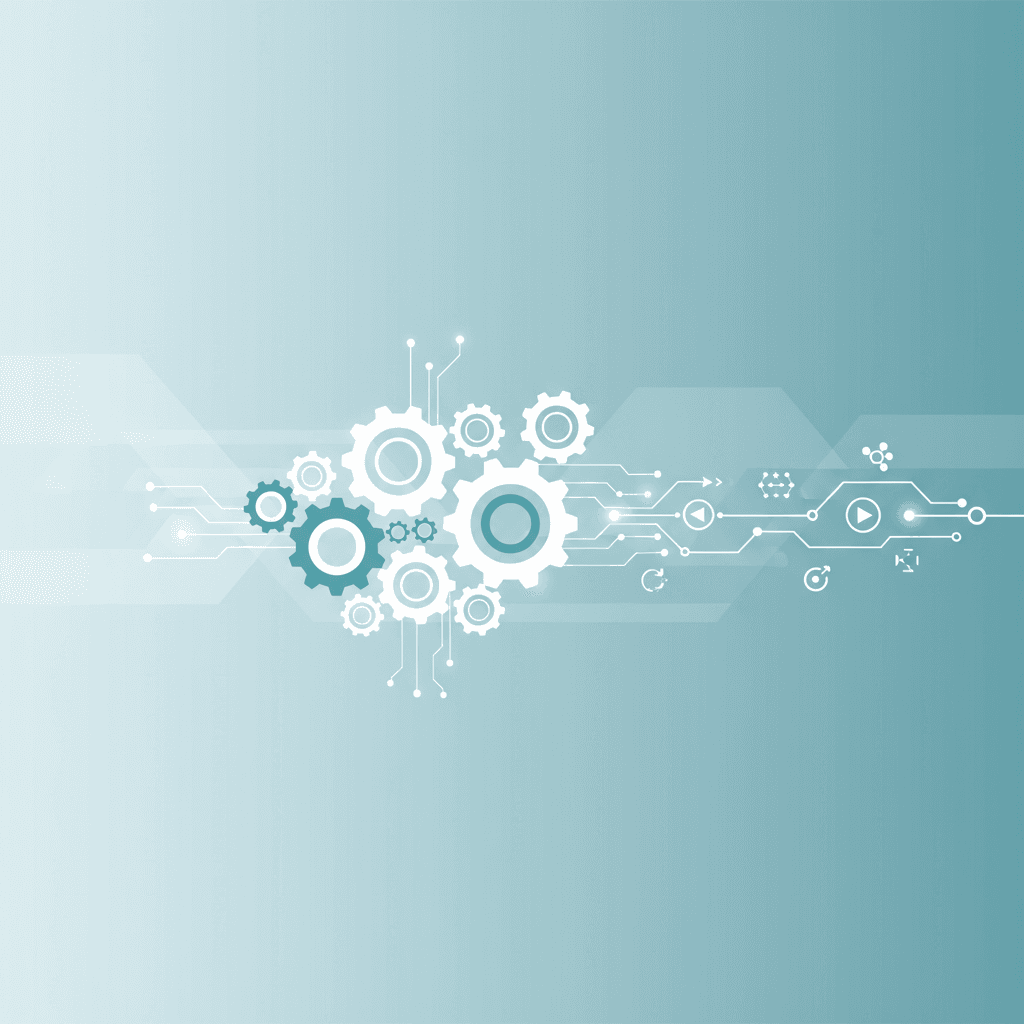 AI workflow automation abstract illustration