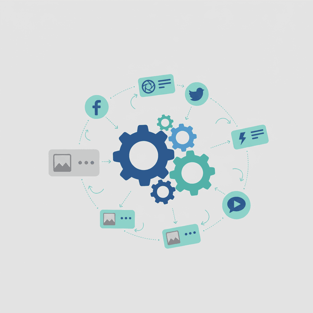 Social media automation visual