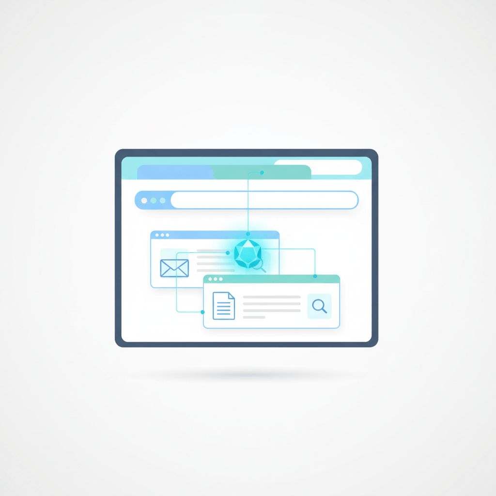 AI enhanced browsing concept