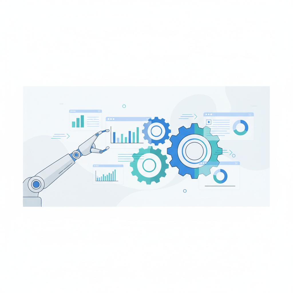 Automated business processes illustration