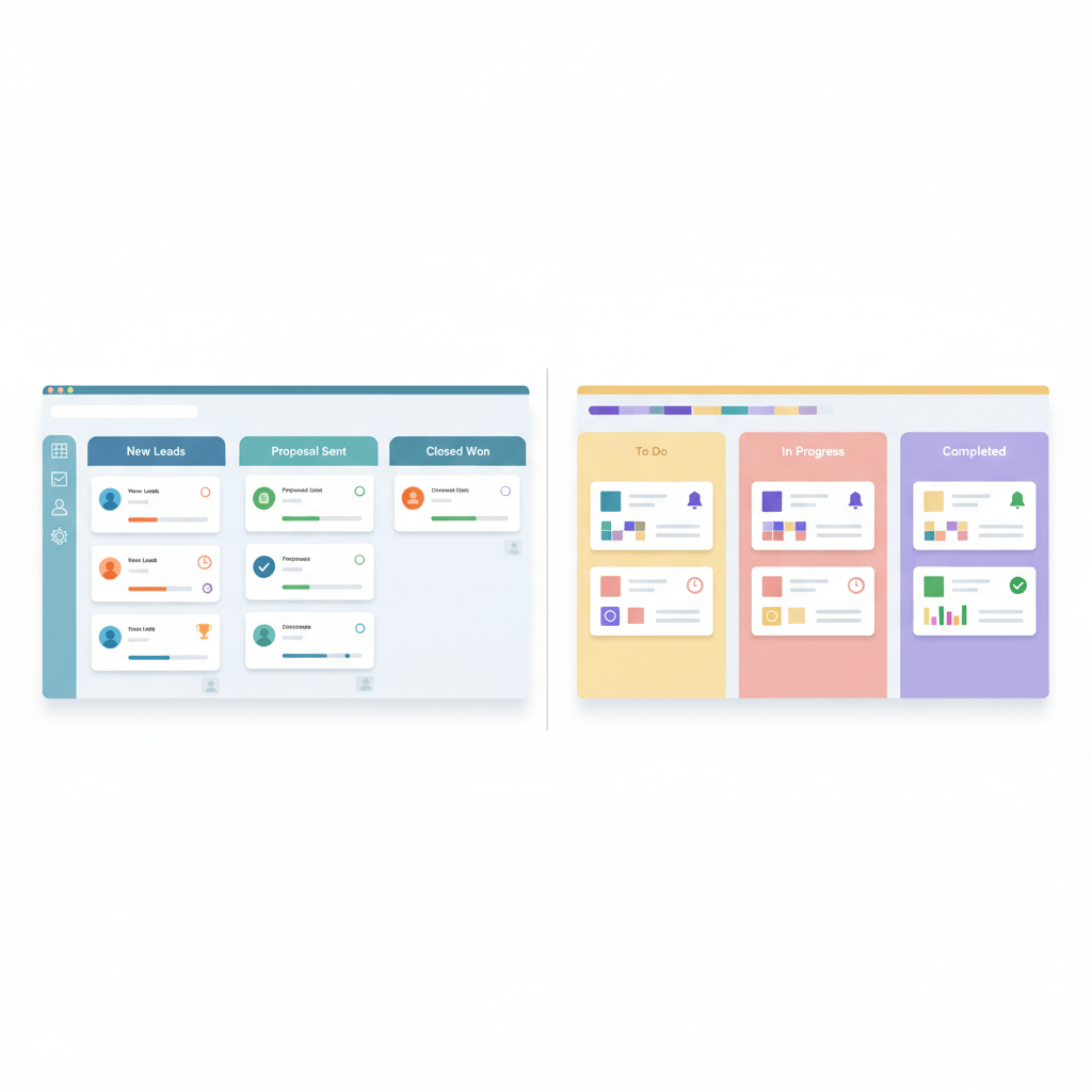 Pipedrive vs monday UI comparison