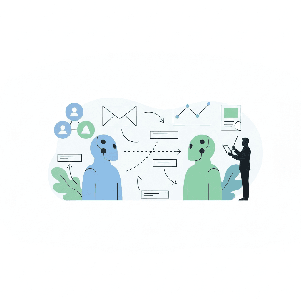 AI marketing interaction illustration