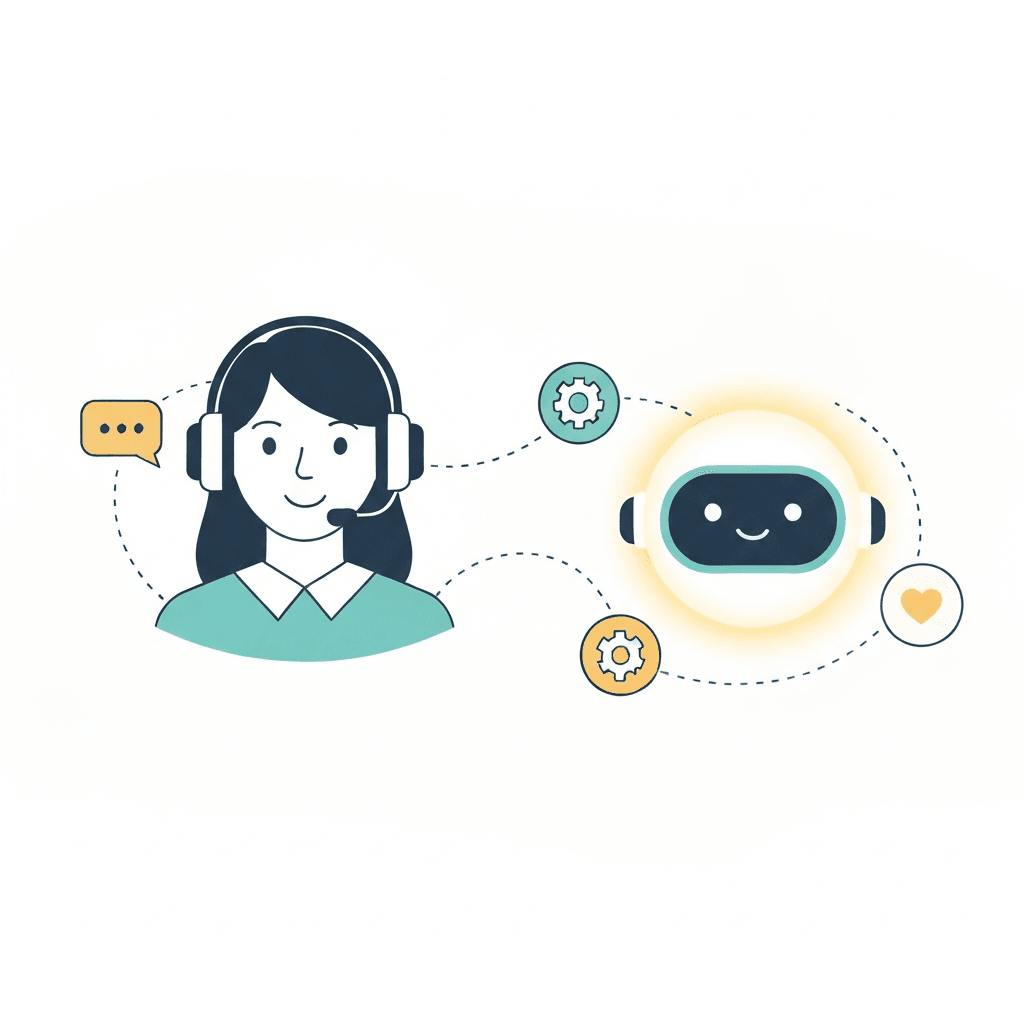 Human-AI collaboration illustration