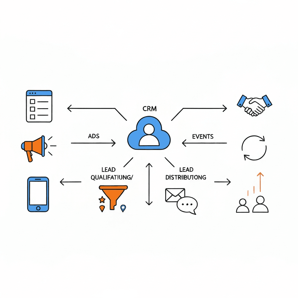 Lead management flow illustration